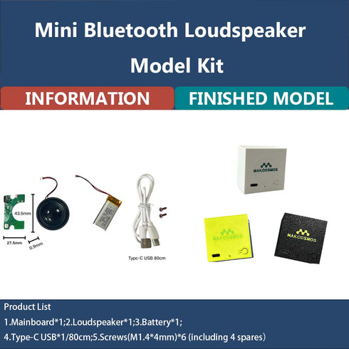 Mini Bluetooth Loudspeaker Model Kit