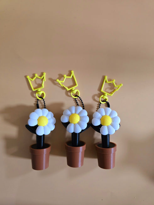 G-Dragon Light Stick Daisy with Flower Pot Fidget Keychain