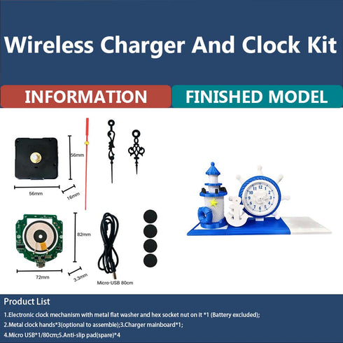 Wireless Charger Clock Kit